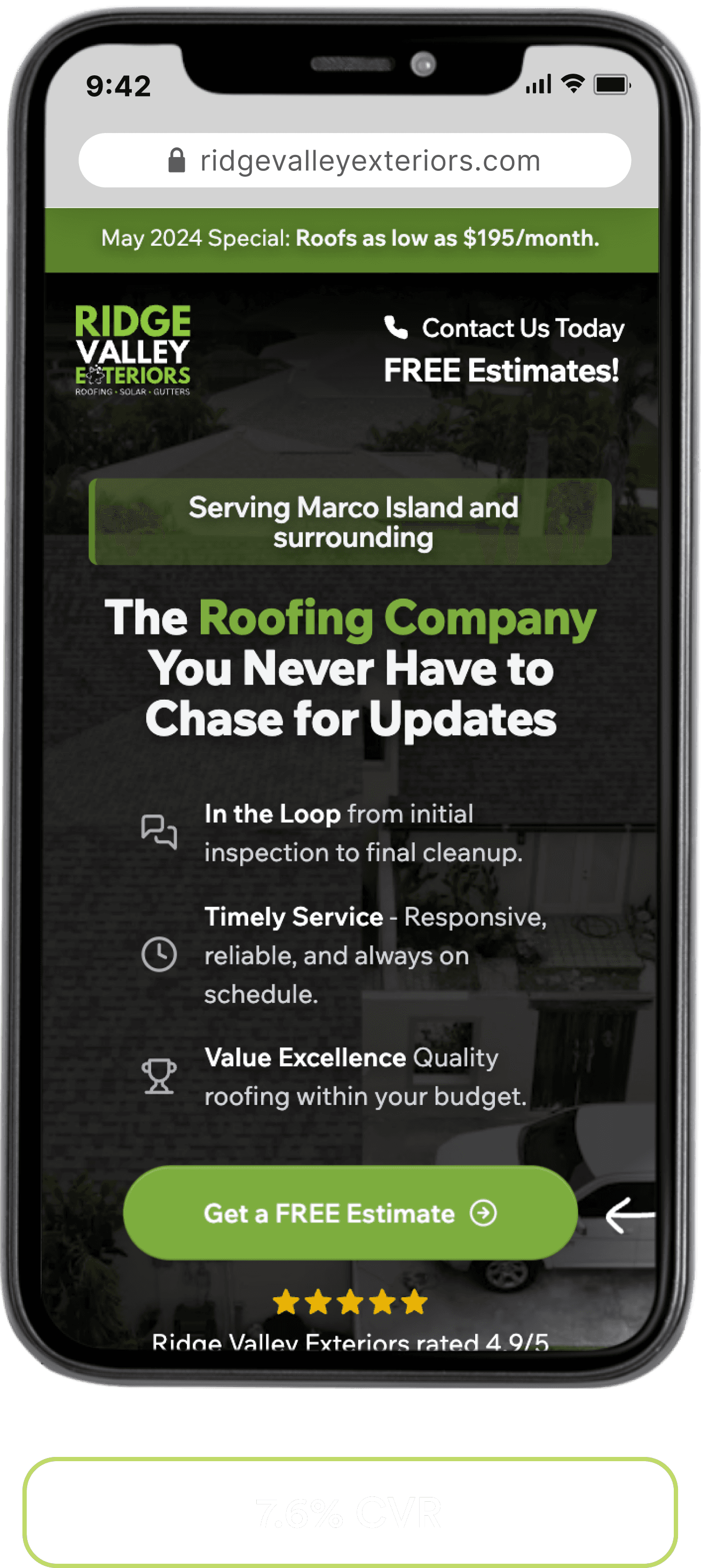 Landing page example 9