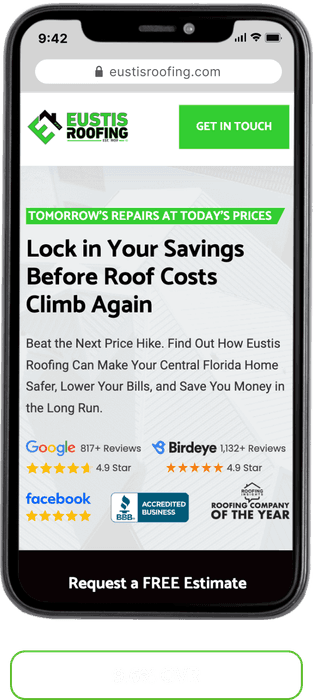 Eustis Roofing landing page