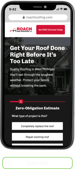 Roach Roofing landing page