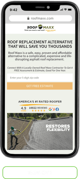 Roof Maxx landing page