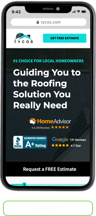 Tycos Roofing landing page